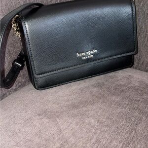 Kate Spade Black Crossbody Bag with Gold vintage